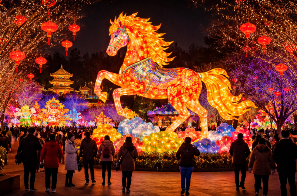 Pekín se ilumina ante la llegada del Año Nuevo Lunar