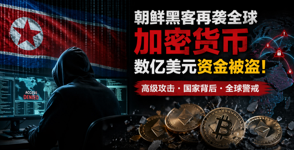 朝鲜黑客再袭全球 加密货币数亿美元资金被盗引发警报